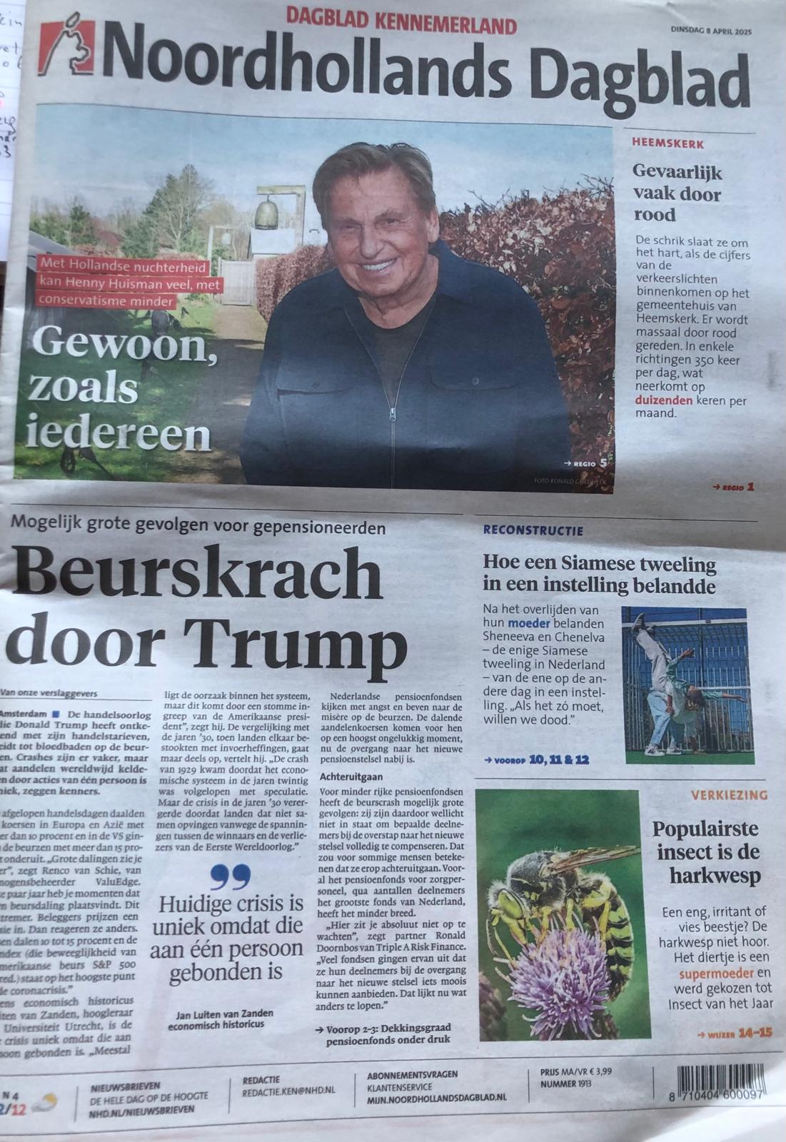 Henny in het Noord-Hollands Dagblad