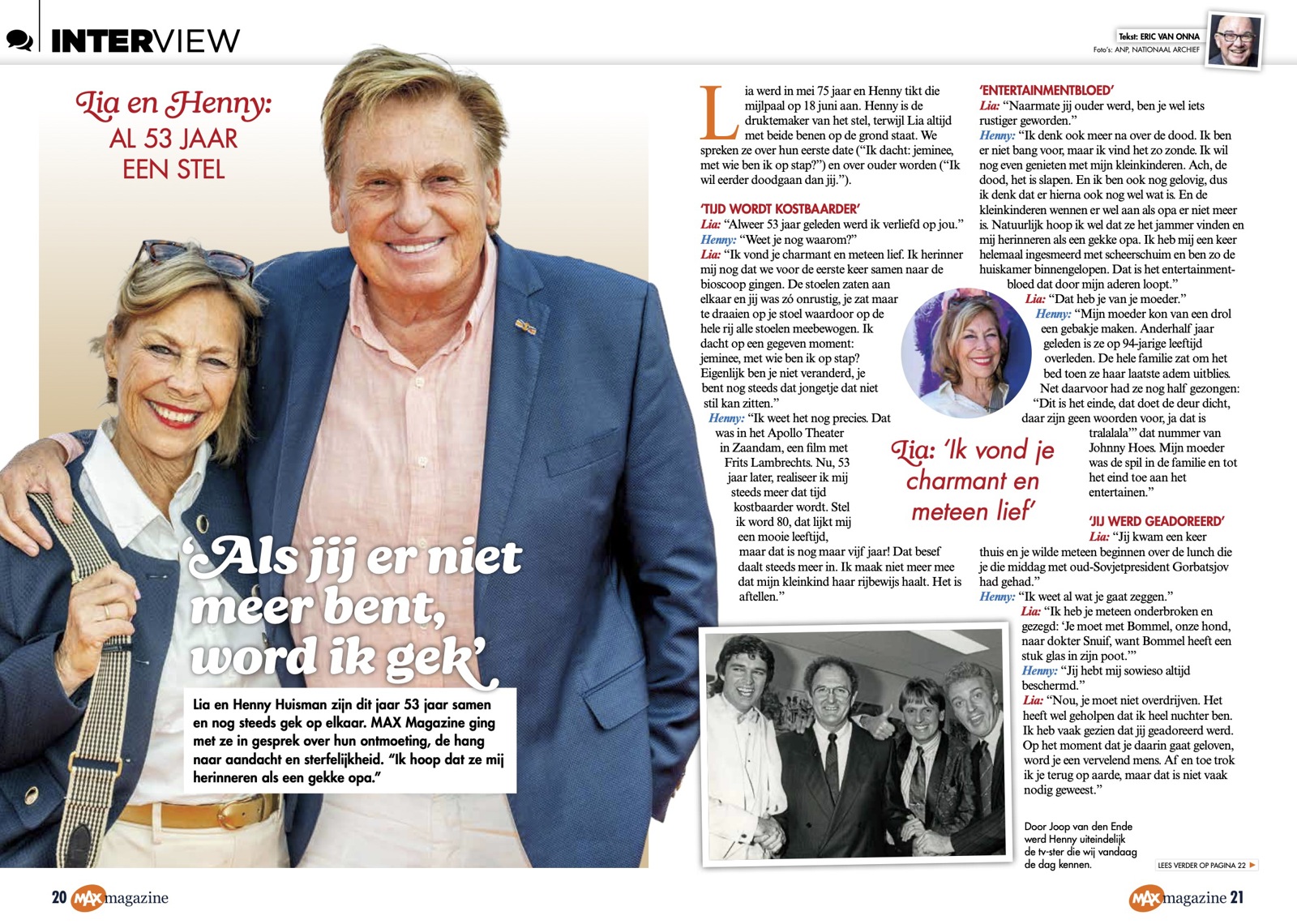 MAXMagazine: HENNY & LIA 53 jaar een stel